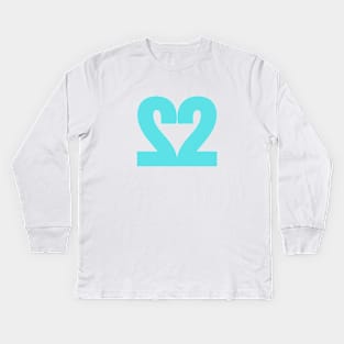 Mirrored Puzzle Design (2) Kids Long Sleeve T-Shirt